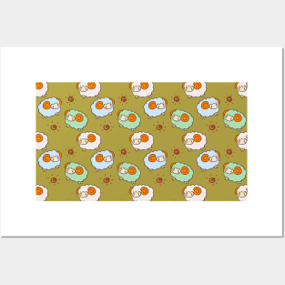 Sheep Fabric Seamless Pattern Posters and Art